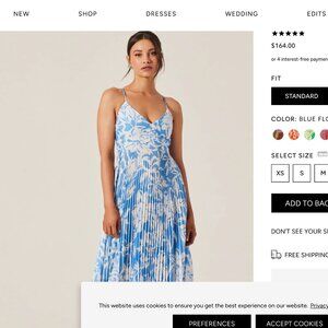 Blythe Floral Plisse Midi Dress